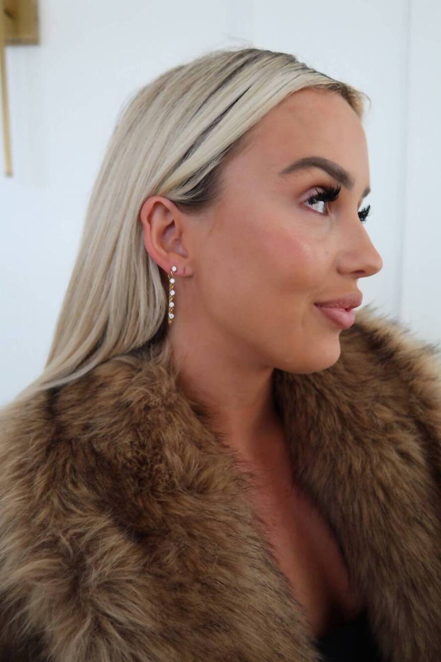 NEW CHANSUTTPEARLS the lola drop earrings in gold